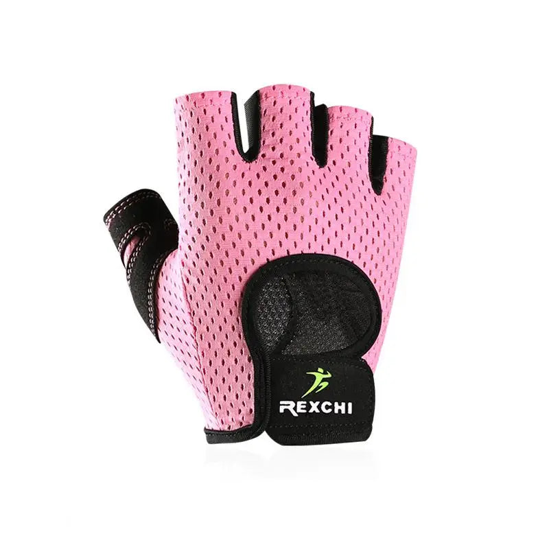 1 Pair Gym Fitness Half Finger Gloves Breathable Mesh Power Weight Lifting Women Men Workout Bodybuilding Hand Protector
